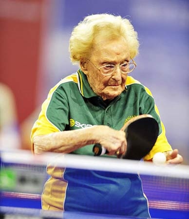 Matilda Baker at this year's Florida Hospital Ping Pong Tournament