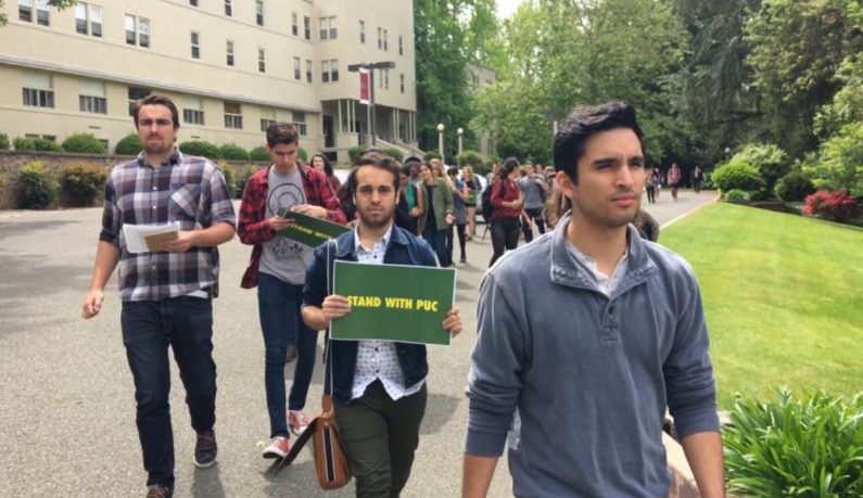 Students protest as PUC fires faculty, hires robots